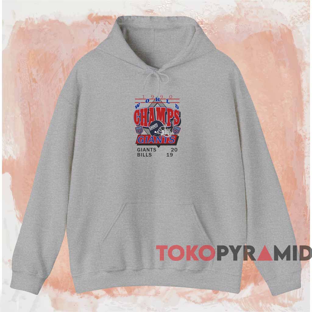 1990 New York Giants World Champions Shirt Grey Hoodie 1990 New York Giants World Champions Shirt Grey Hoodie