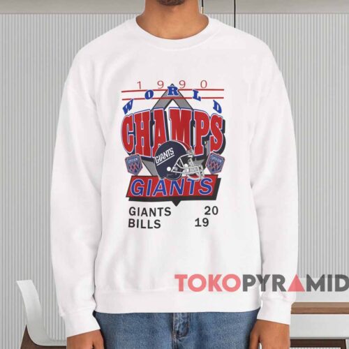 1990 New York Giants World Champions Shirt White Sweatshirt 1990 New York Giants World Champions Shirt White Sweatshirt