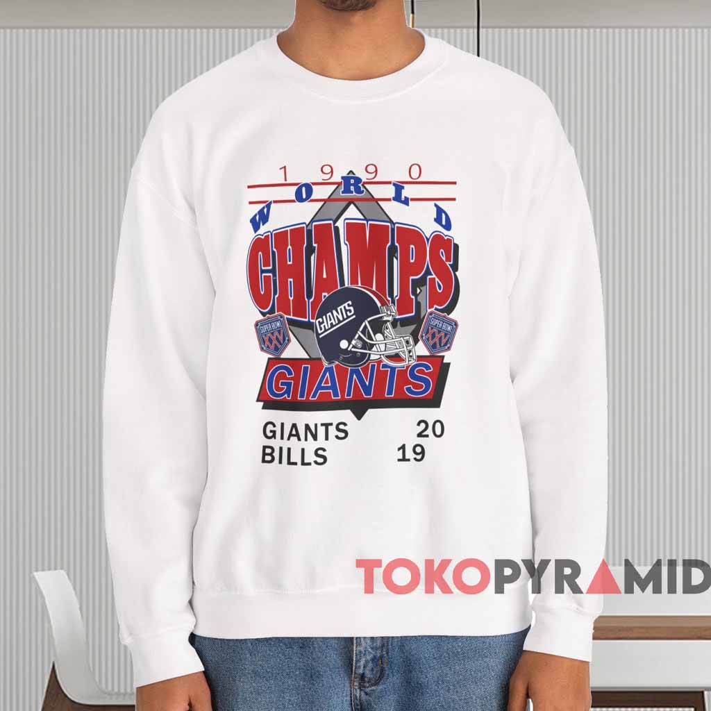 1990 New York Giants World Champions Shirt White Sweatshirt 1990 New York Giants World Champions Shirt White Sweatshirt