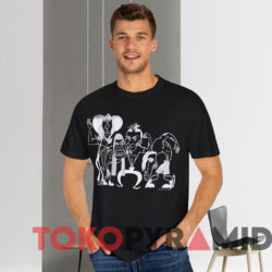 1990 Red Hot Chili Peppers Caricature T shirt Black T shirt