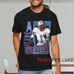 1990 Warren Moon Houston Oilers Shirt Black T shirt