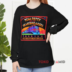 1991 92 Tom Petty Shirt Touring The Great Wide Open Black Long sleeved Front