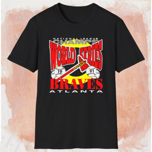 1991 Atlanta Braves World Series Champions Shirt Black T shirt 1991 Atlanta Braves World Series Champions Shirt Black T shirt