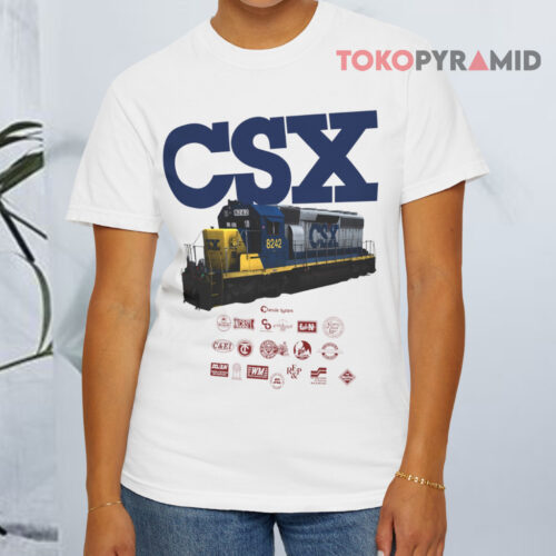 1991 Csx Train Locomotive Vintage White T shirt 1991 Csx Train Locomotive Vintage White T shirt