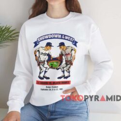 1991 Dodgers Vs Braves Showdown In The West Shirt 3 1991 Dodgers Vs Braves Showdown In The West Shirt White Sweatshirt