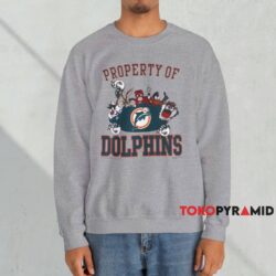 1991 Miami Dolphins Looney Tunes Shirt Grey Sweatshirt