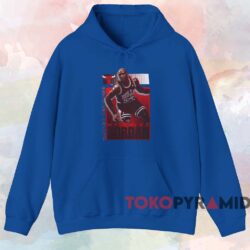 1991 Michael Jordan Chicago Bulls Nba Starter T shirt Blue Hoodie