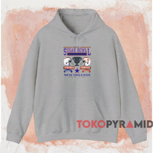 1991 Sugar Bowl Virginia Vs Tennessee Shirt Grey Hoodie 1991 Sugar Bowl Virginia Vs Tennessee Shirt Grey Hoodie