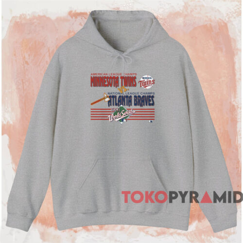 1991 World Series Twins Vs Braves Shirt Grey Hoodie 1991 World Series Twins Vs Braves Shirt Grey Hoodie
