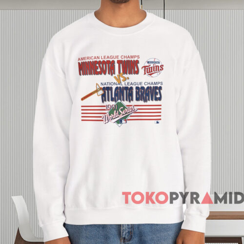 1991 World Series Twins Vs Braves Shirt White Sweatshirt 1991 World Series Twins Vs Braves Shirt White Sweatshirt