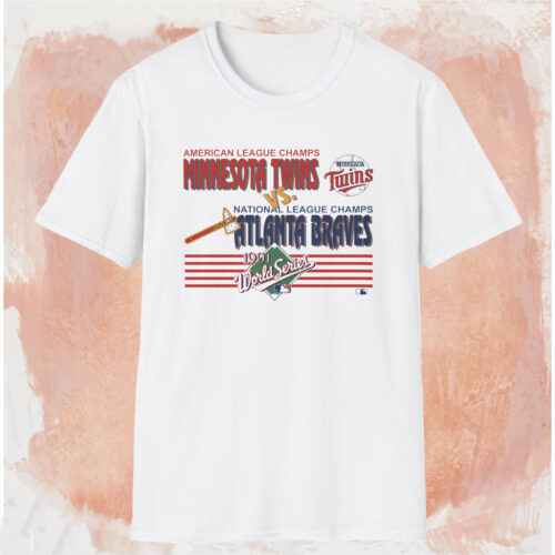1991 World Series Twins Vs Braves Shirt White T shirt 1991 World Series Twins Vs Braves Shirt White T shirt