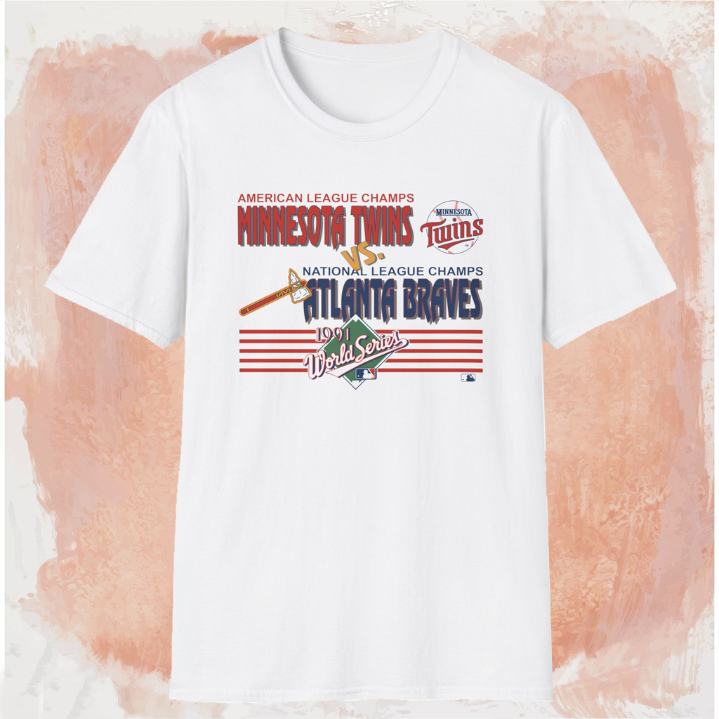 1991 World Series Twins Vs Braves Shirt White T shirt 1991 World Series Twins Vs Braves Shirt White T shirt