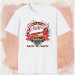 1992 Atlanta Braves World Series Back2back Shirt White T shirt
