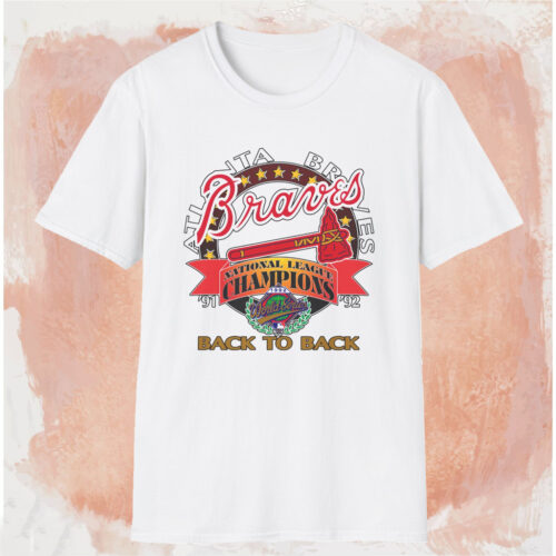 1992 Atlanta Braves World Series Back2back Shirt White T shirt 1992 Atlanta Braves World Series Back2back Shirt White T shirt