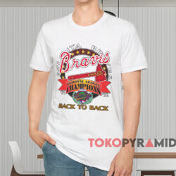 1992 Atlanta Braves World Series Back2back Shirt White T shirt