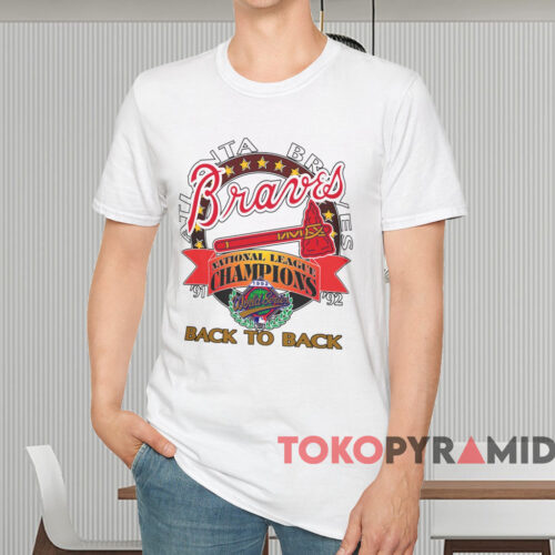 1992 Atlanta Braves World Series Back2back Shirt White T shirt 1992 Atlanta Braves World Series Back2back Shirt White T shirt