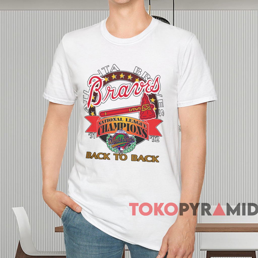 1992 Atlanta Braves World Series Back2back Shirt White T shirt 1992 Atlanta Braves World Series Back2back Shirt White T shirt