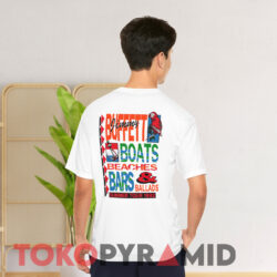 1992 Jimmy Buffett Summer Tour Double Sided T-shirt 3 1992 Jimmy Buffett Summer Tour Double Sided White T shirt Back