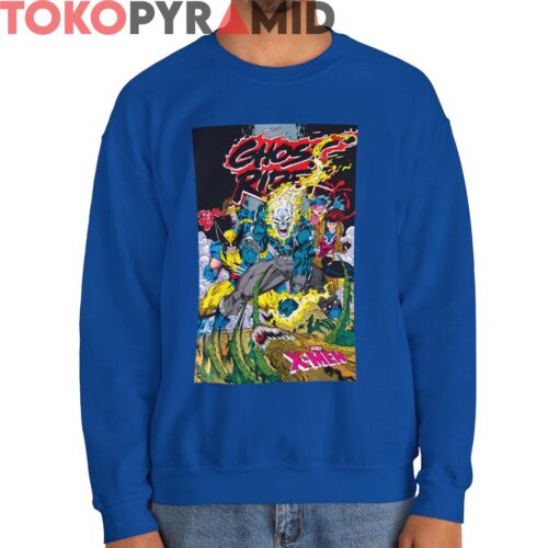 1992 Marvel Ghost Rider And X Men Shirt Art By Jim Lee 1992 Marvel Ghost Rider And X Men Shirt Art By Jim Lee