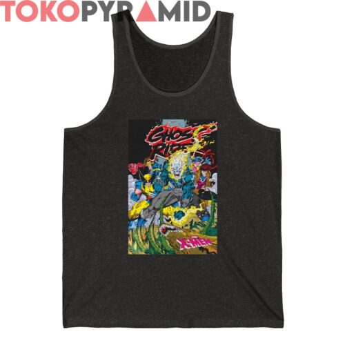 1992 Marvel Ghost Rider And X Men Shirt Art By Jim Lee 1992 Marvel Ghost Rider And X Men Shirt Art By Jim Lee