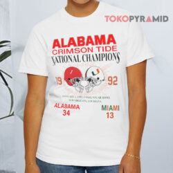 1992 National Champions Alabama Vs Miami White T shirt