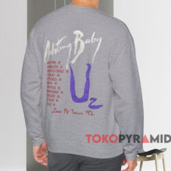 1992 U2 Achtung Baby Zoo Tv Tour T shirt Grey Sweatshirt