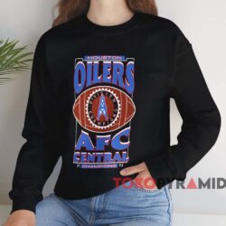 1993 Houston Oilers AFC Central Champions Shirt 4 1993 Houston Oilers Afc Central Champions Shirt Black Sweatshirt