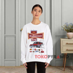 Kenny Bernstein Budweiser King Shirt 3 1993 Kenny Bernstein Budweiser King White Sweatshirt