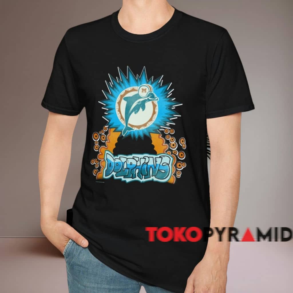 1993 Miami Dolphins Nfl Football Shirt Black T shirt 1993 Miami Dolphins Nfl Football Shirt Black T shirt