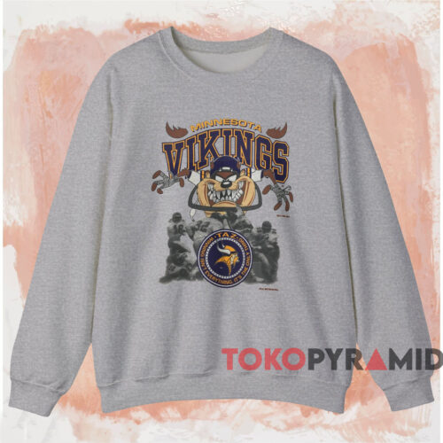 1993 Minnesota Vikings Looney Tunes Shirt Grey Sweatshirt 1993 Minnesota Vikings Looney Tunes Shirt Grey Sweatshirt