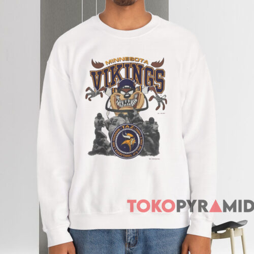 1993 Minnesota Vikings Looney Tunes Shirt White Sweatshirt 1993 Minnesota Vikings Looney Tunes Shirt White Sweatshirt