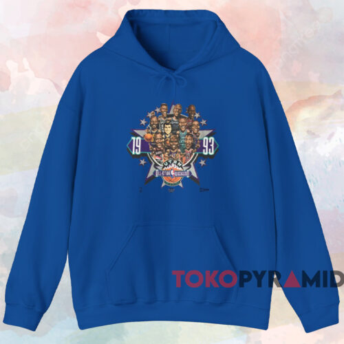 1993 Nba All Star Weekend Caricature T shirt Blue Hoodie 1993 Nba All Star Weekend Caricature T shirt Blue Hoodie
