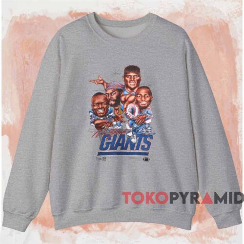 1993 New York Giants Caricature Shirt Grey Sweatshirt