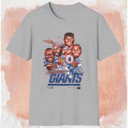 1993 New York Giants Caricature Shirt Grey T shirt