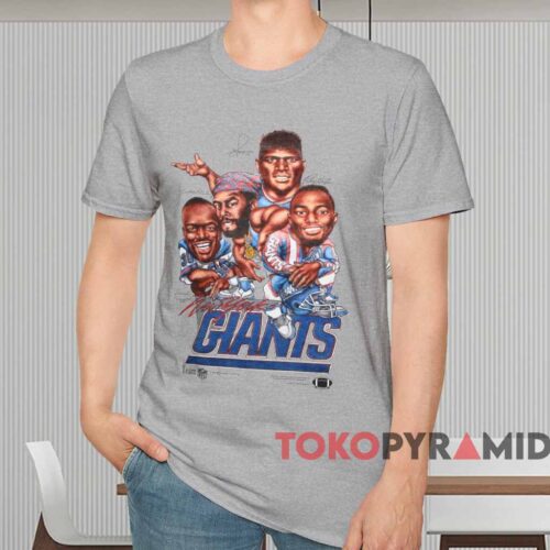 1993 New York Giants Caricature Shirt Grey T shirt