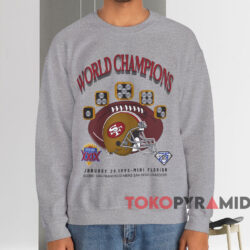 1993 San Francisco 49ers World Champions T-shirt 3 1993 San Francisco 49ers World Champions T shirt Grey Sweatshirt