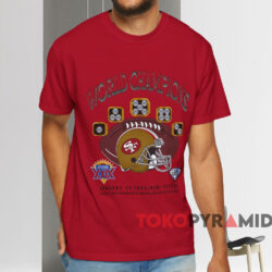 1993 San Francisco 49ers World Champions T shirt Red T shirt