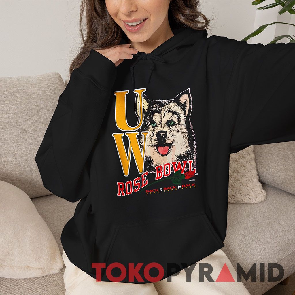 1993 UW Huskies Back To Back Rose Bowl Hoodie 1993 UW Huskies Back To Back Rose Bowl Hoodie