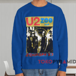 1993 Zooropa U2 Zoo TV Tour T-shirt 4 1993 Zooropa U2 Zoo Tv Tour T shirt Blue Sweatshirt