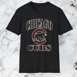 1994 Chicago Cubs Logo Shirt Black T shirt