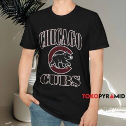 1994 Chicago Cubs Logo Shirt Black T shirt