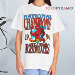 1994 Razorbacks National Champions Mad Hog White T shirt