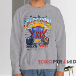1995 All California Super Bowl XXIX Chargers vs 49ers T-shirt 4 1995 All California Super Bowl Xxix Chargers Vs 49ers T shirt Grey Sweatshirt