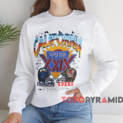1995 All California Super Bowl XXIX Chargers vs 49ers T-shirt 3 1995 All California Super Bowl Xxix Chargers Vs 49ers T shirt White Sweatshirt