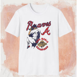 1995 Atlanta Braves World Champions Shirt White T shirt