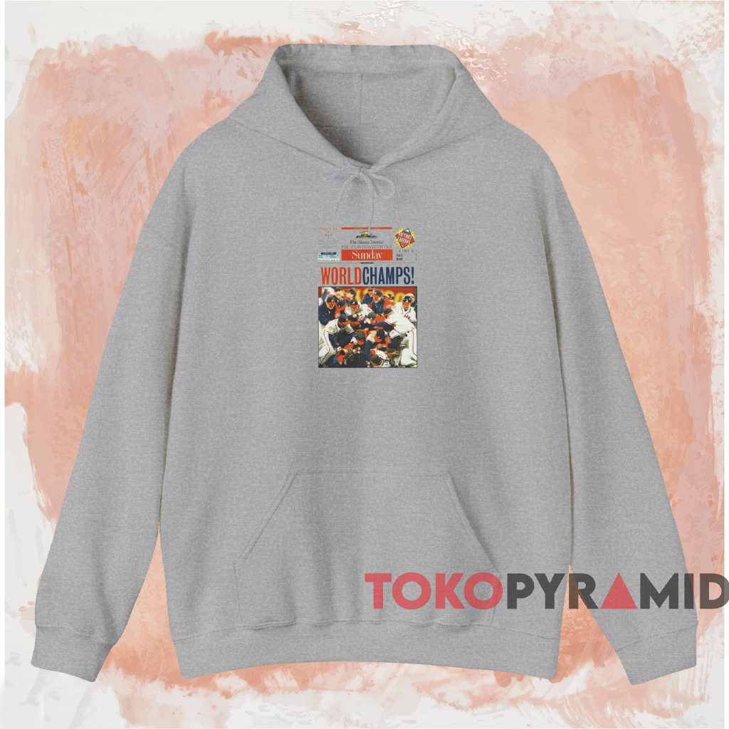 1995 Atlanta Braves World Series Champions Newspaper Shirt Grey Hoodie 1995 Atlanta Braves World Series Champions Newspaper Shirt Grey Hoodie