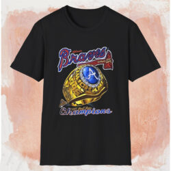 1995 Atlanta Braves World Series Champions Ring Shirt Black T shirt