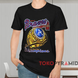 1995 Atlanta Braves World Series Champions Ring Shirt Black T shirt