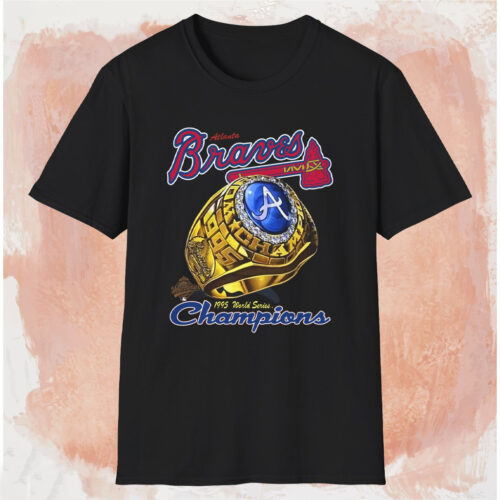 1995 Atlanta Braves World Series Champs Ring Shirt Black T shirt 1995 Atlanta Braves World Series Champs Ring Shirt Black T shirt