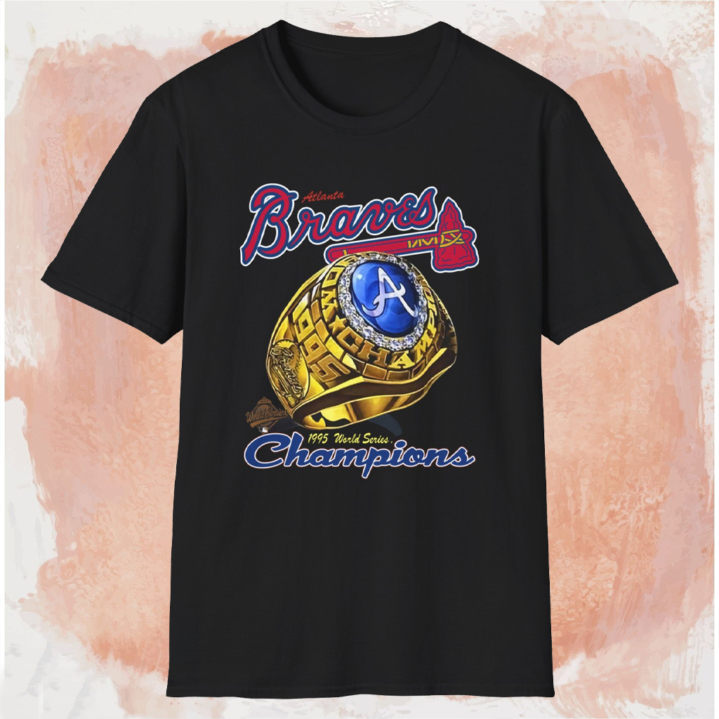 1995 Atlanta Braves World Series Champs Ring Shirt Black T shirt 1995 Atlanta Braves World Series Champs Ring Shirt Black T shirt